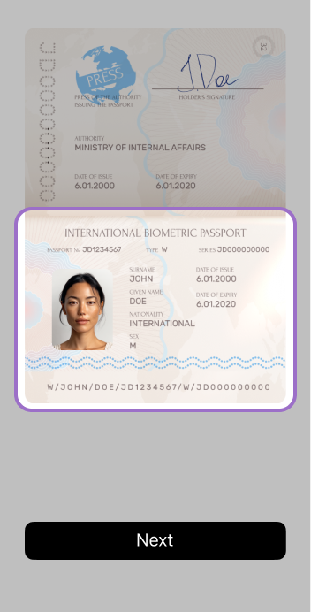 Passport — OCR & NFC